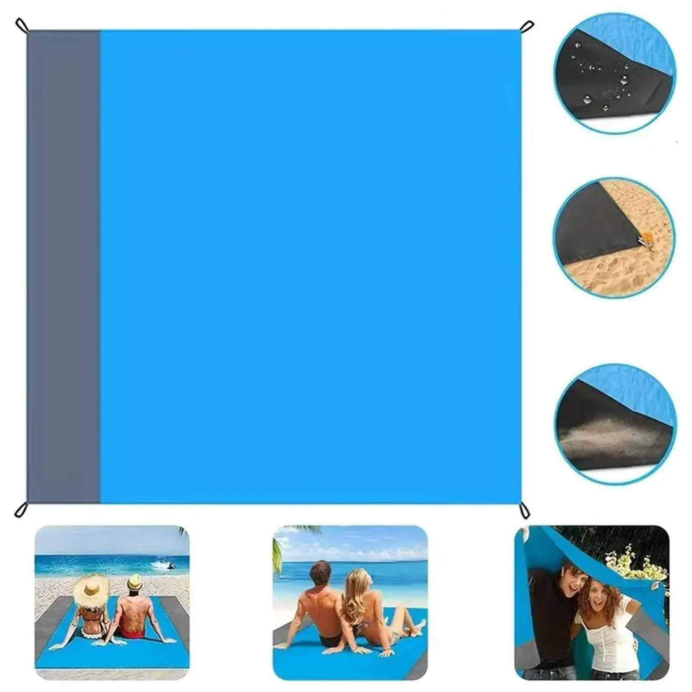 Portable Foldable Beach Mat For Outdoor Picnics alternate view