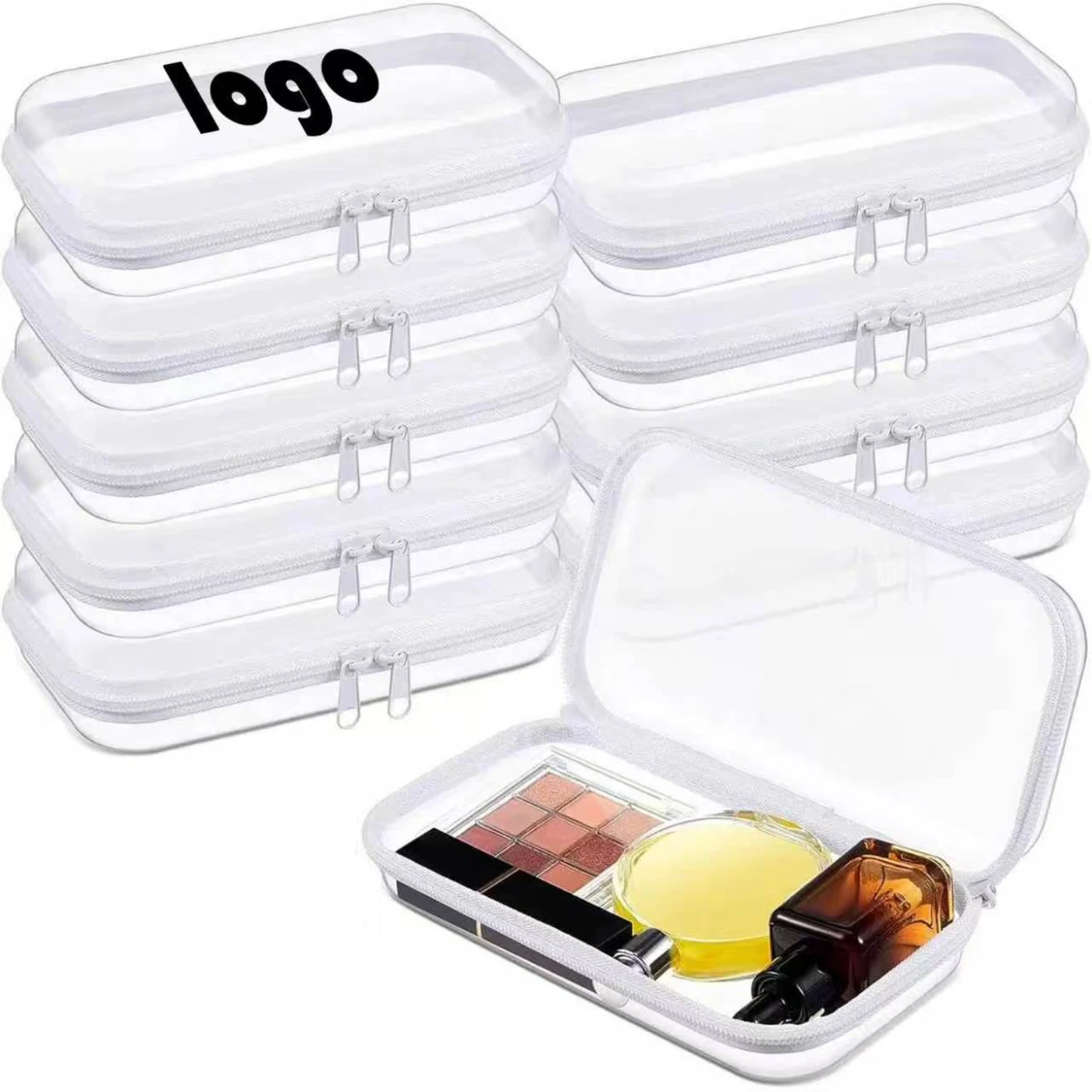 3 Pcs Clear Storage Boxes Set – Large Medium Small Stackable Organizer Bins